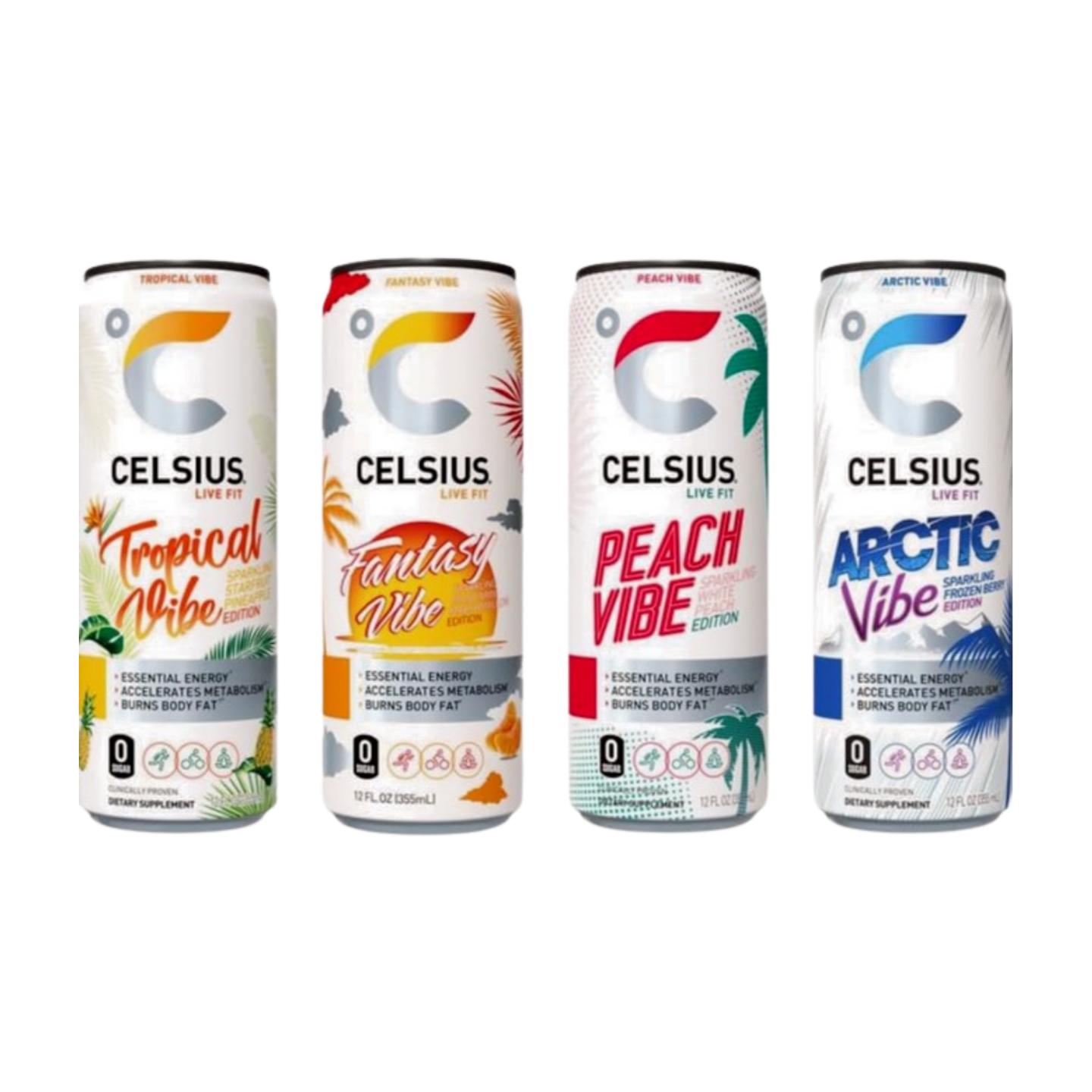 CELSIUS Energy Drink, Sugar-Free & Keto-Friendly, 12 Fl Oz, 12 Pack