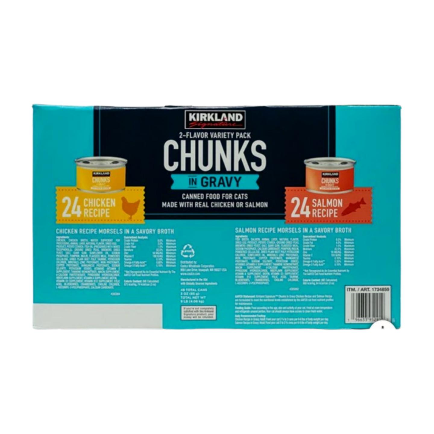 Kirkland Signature Canned Cat Food, Chicken & Salmon Variety, 3 Oz, 48 Count