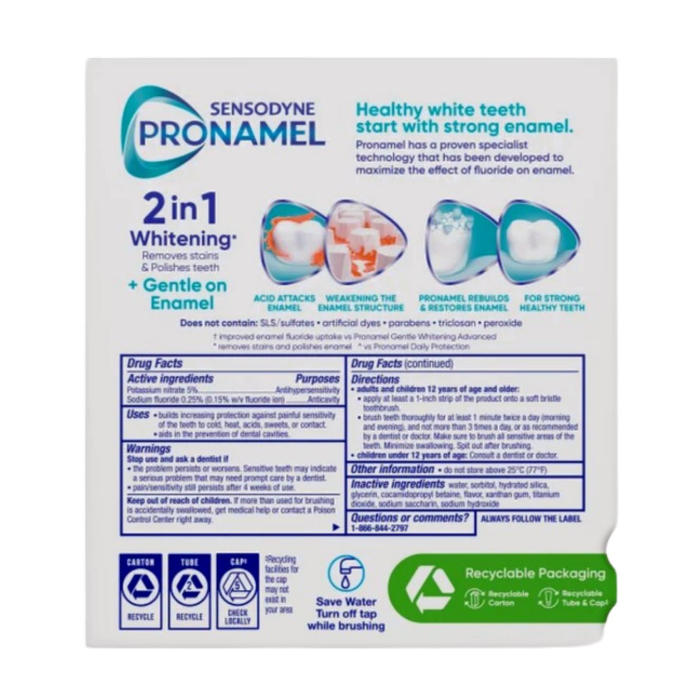 Sensodyne Pronamel Gentle Whitening Toothpaste, 6.5 oz, Pack of 4