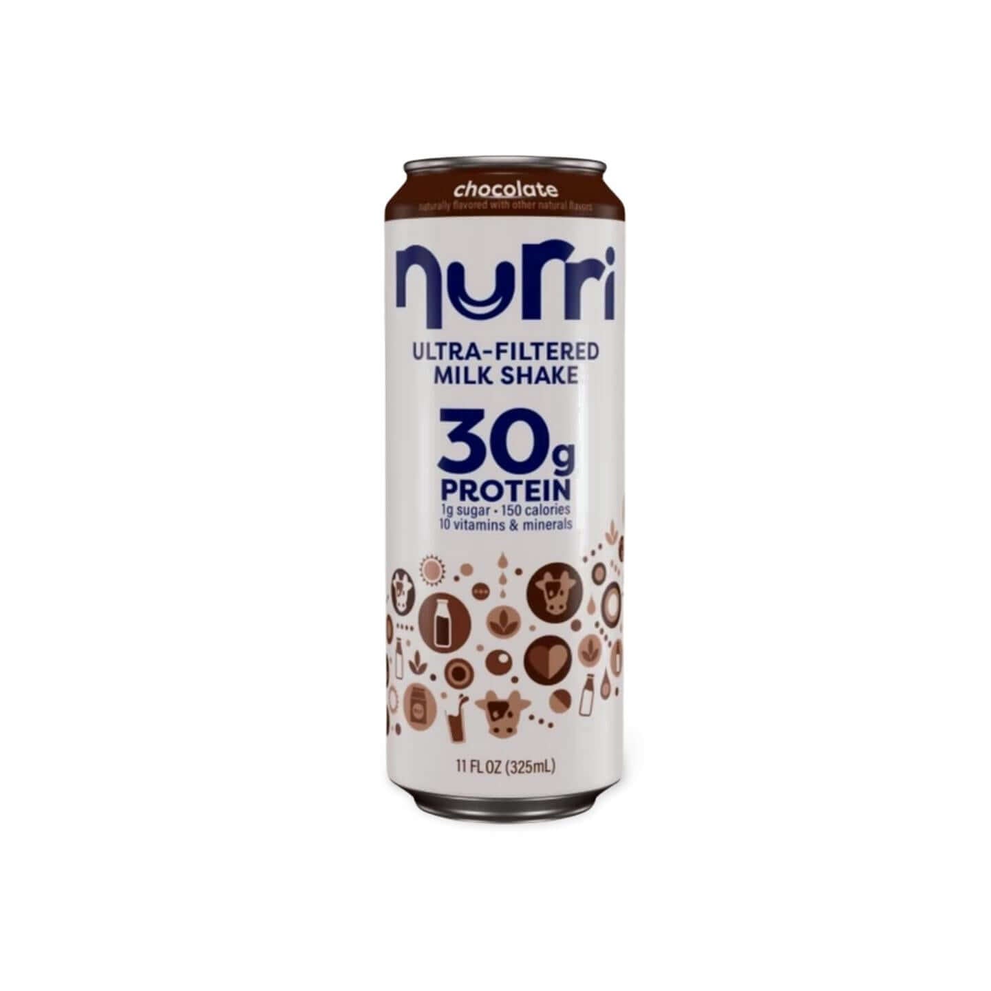 Nurri Ultra-Filtered Chocolate Milk Shake, 30g Protein, 1g Sugar, 12 x 11 oz Cans