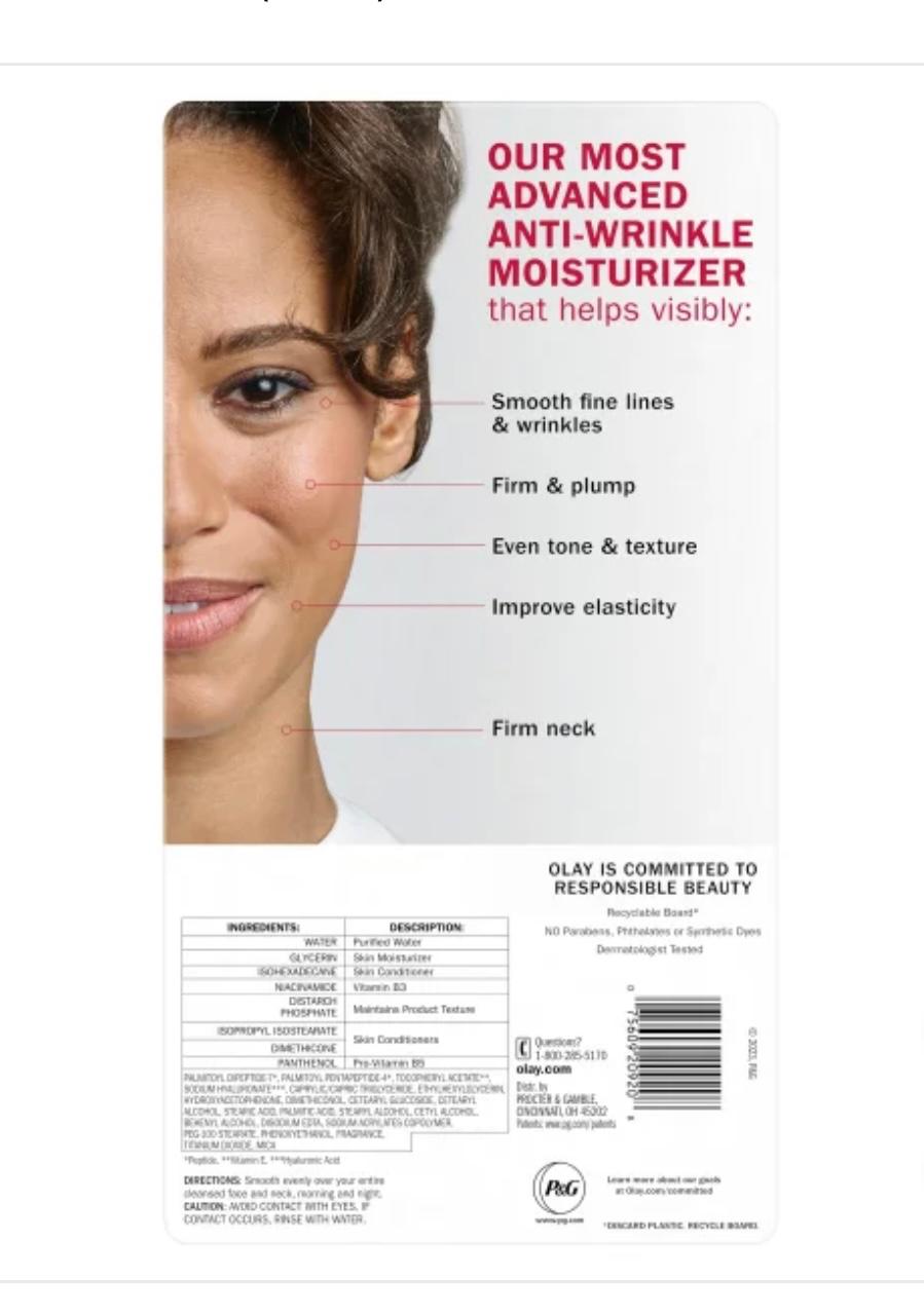 Olay Pro Advanced Regenerist Complex Hydrating Moisturizer, 1.7 oz, 2-pack