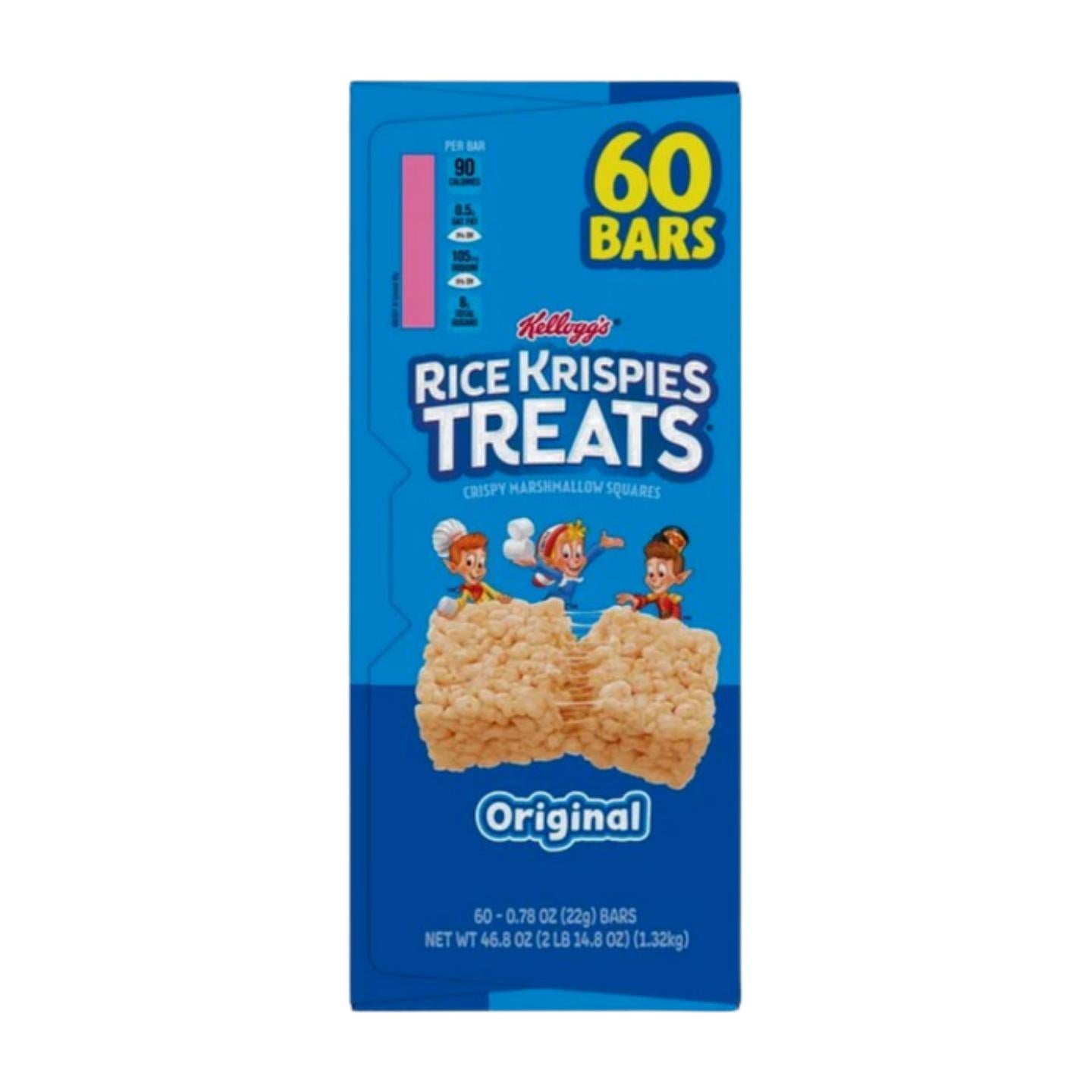 Rice Krispies Treats Mini Squares, 60 Original Fun Size Bars, Pack of 2