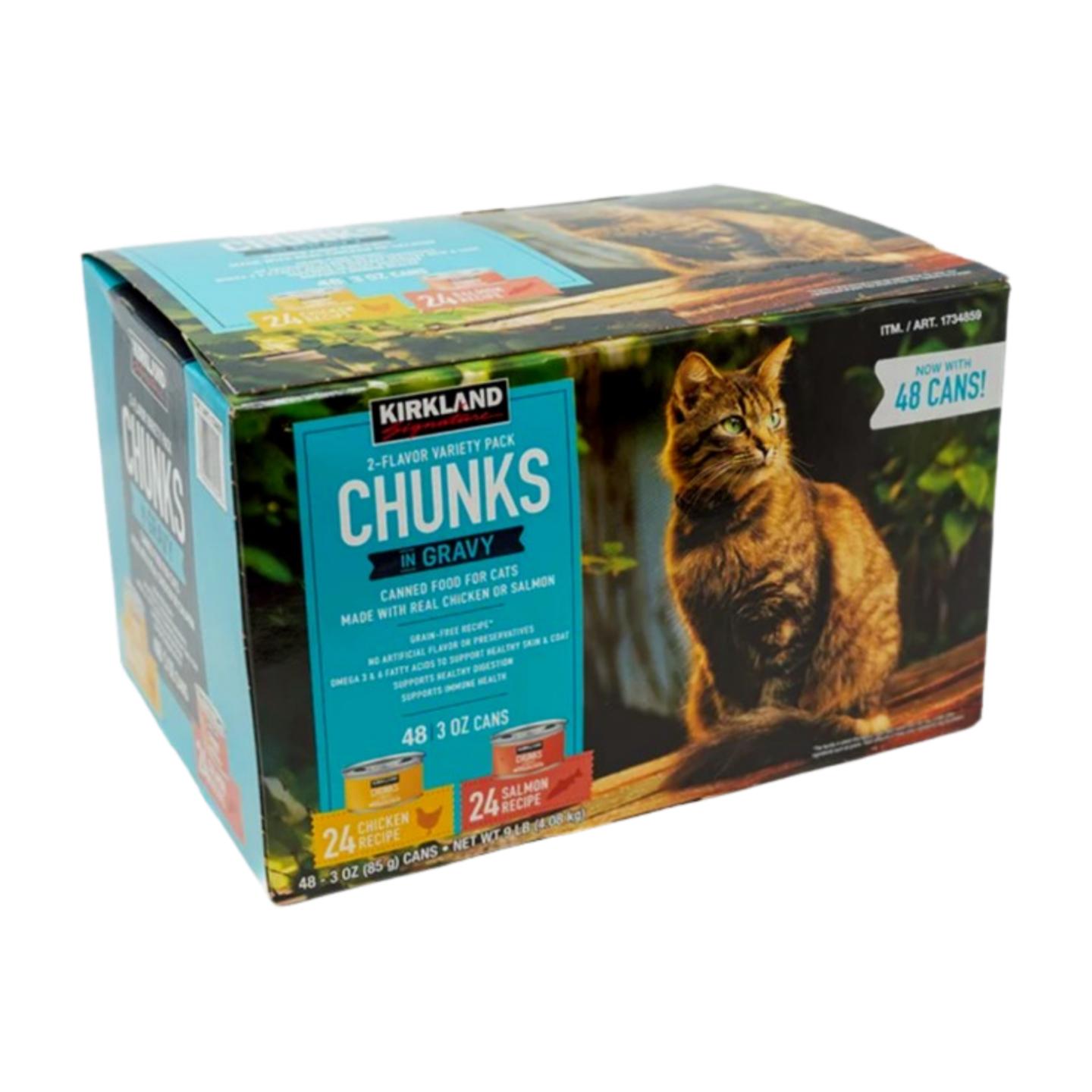 Kirkland Signature Canned Cat Food, Chicken & Salmon Variety, 3 Oz, 48 Count