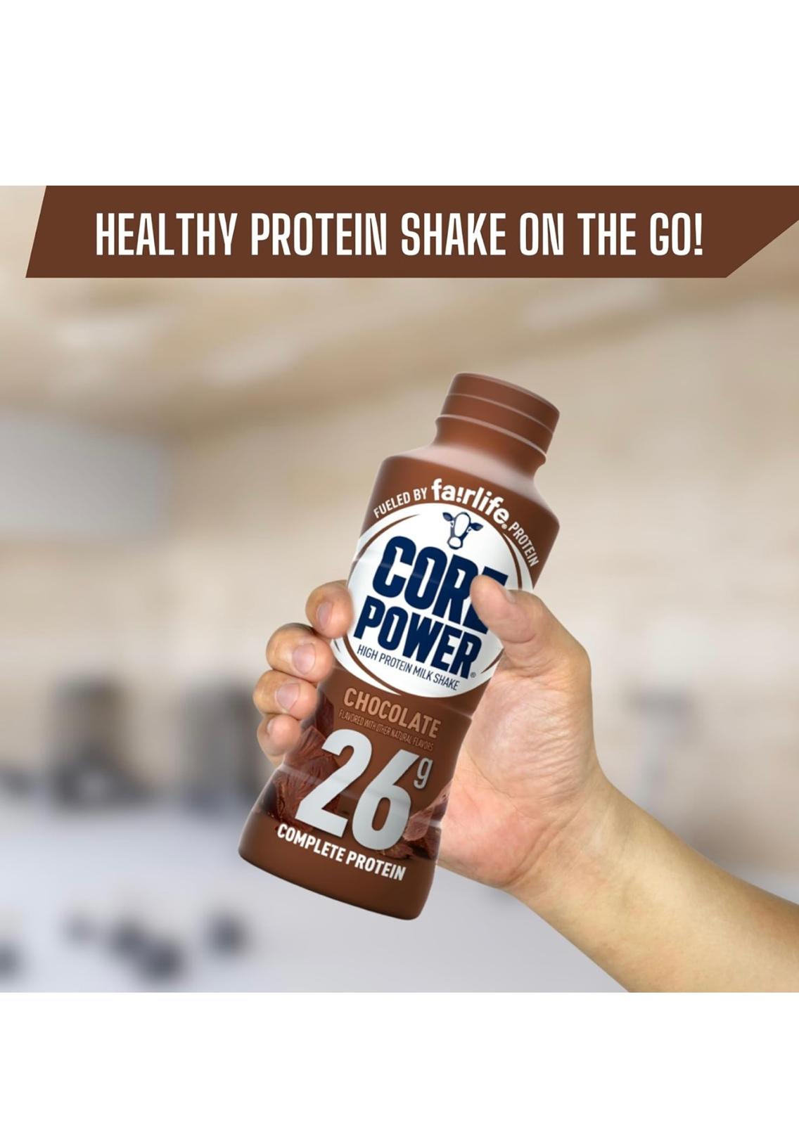 Core Power Fairlife Protein Milk Shakes, 26g Protein, Chocolate Flavor, 14 Fl Oz, Pack of 12, Ready-to-Drink for Workout Recovery