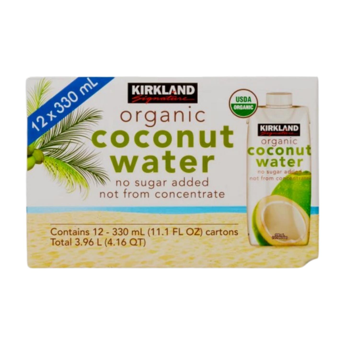 Kirkland Organic Coconut Water, No Sugar Added, 11.1 oz, 12 Pack