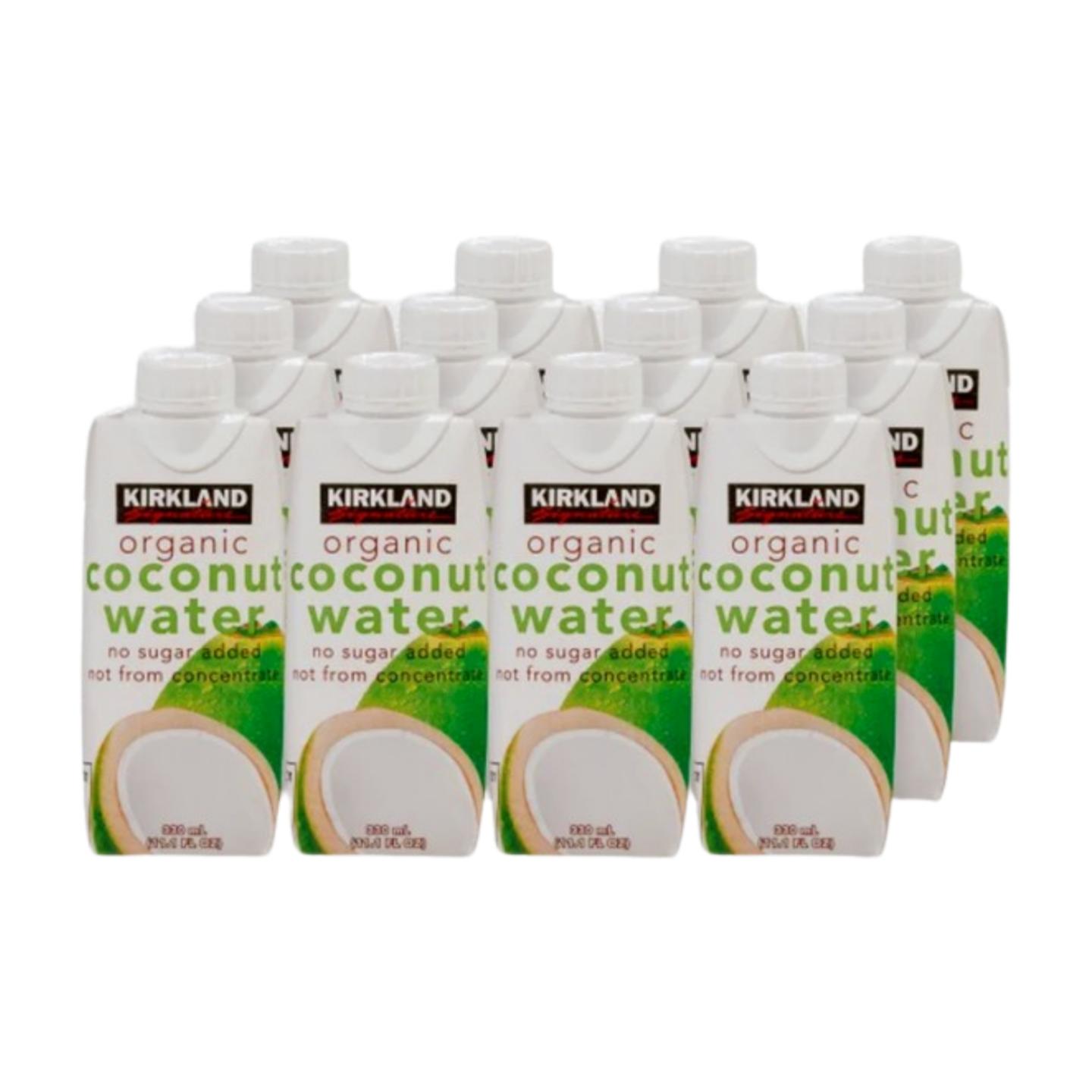 Kirkland Organic Coconut Water, No Sugar Added, 11.1 oz, 12 Pack