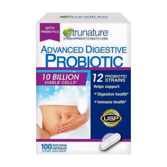 Trunature Advanced Digestive Probiotic, 100 Count, Pack of 2