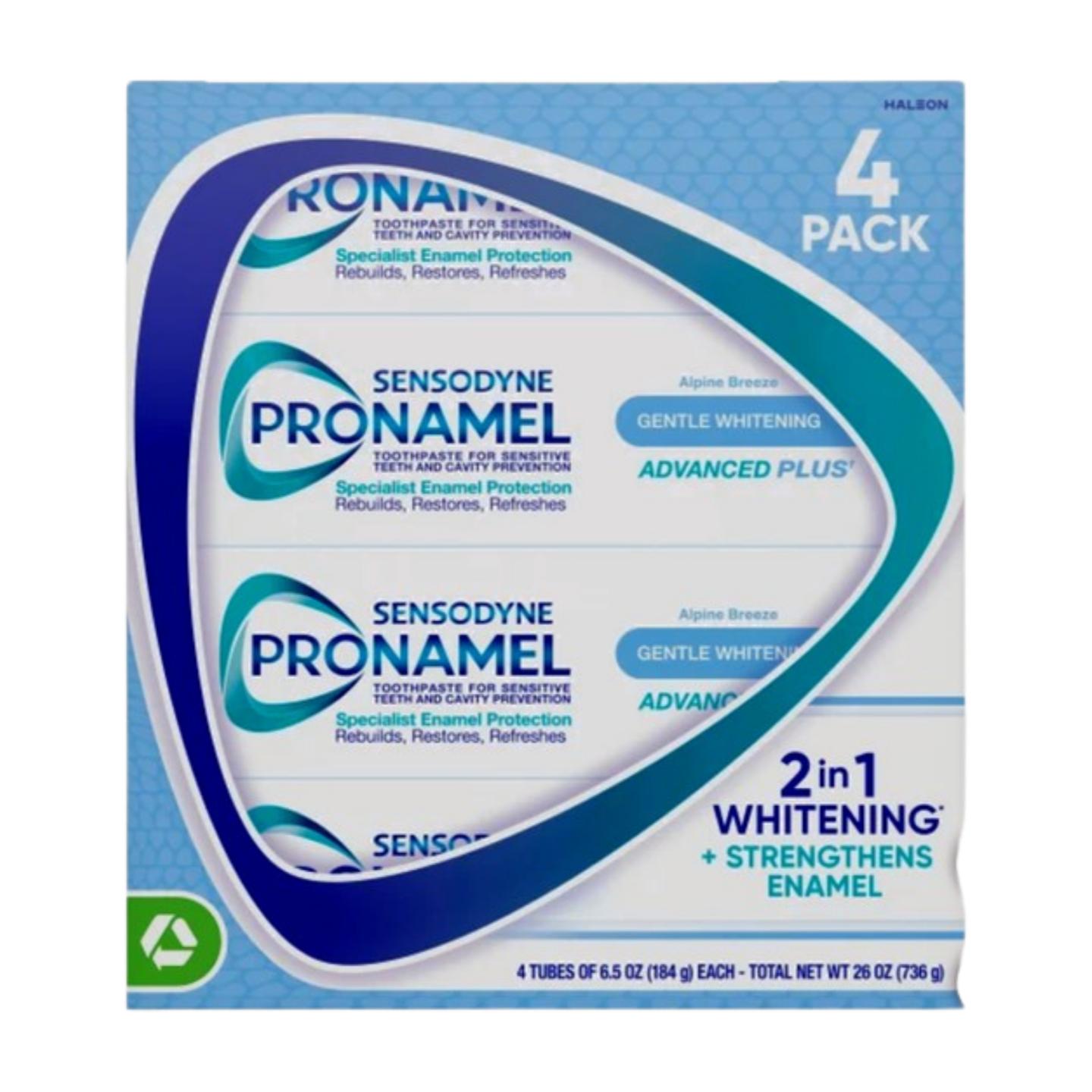 Sensodyne Pronamel Gentle Whitening Toothpaste, 6.5 oz, Pack of 4