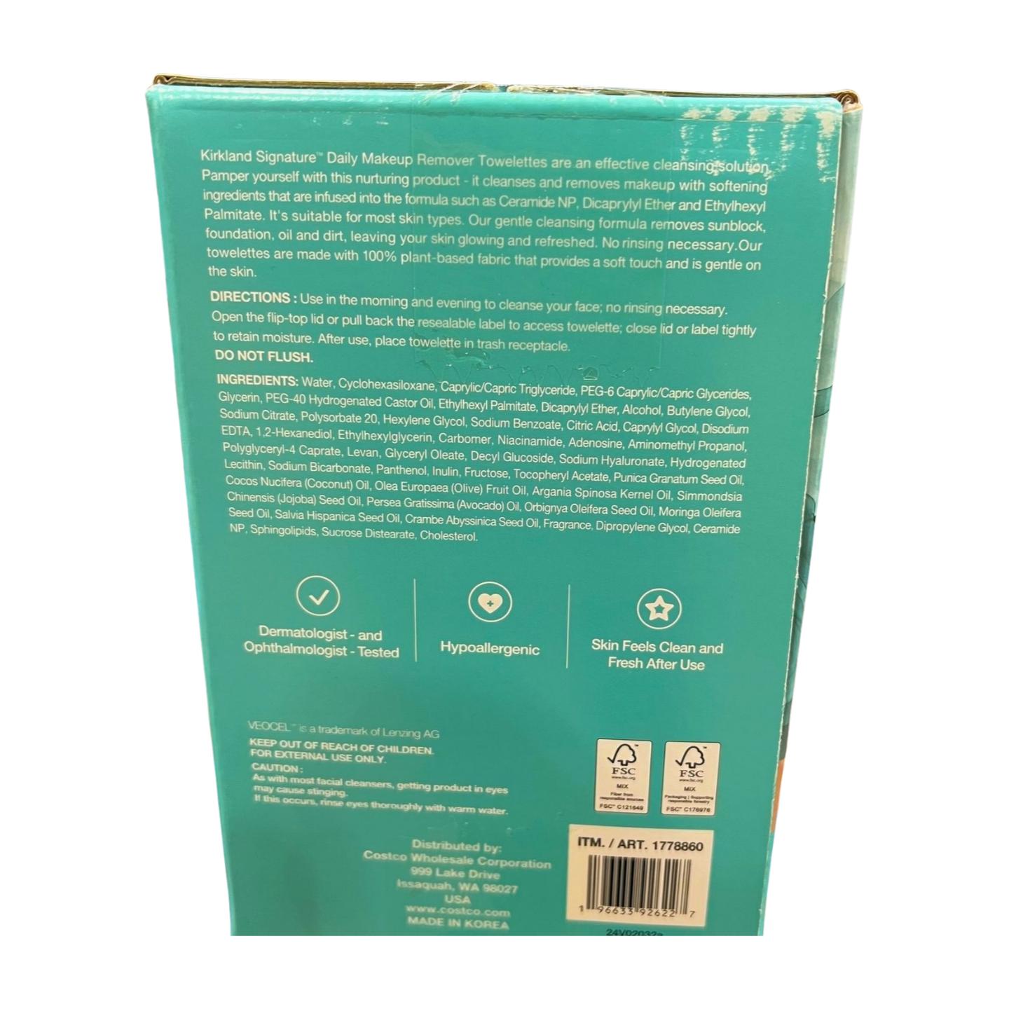 Kirkland Signature Makeup Remover Towelettes, 180 Count