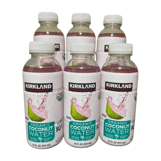 Kirkland Organic 100% Coconut Juice, No Added Sugar, 14 Fl Oz, Pack of 6