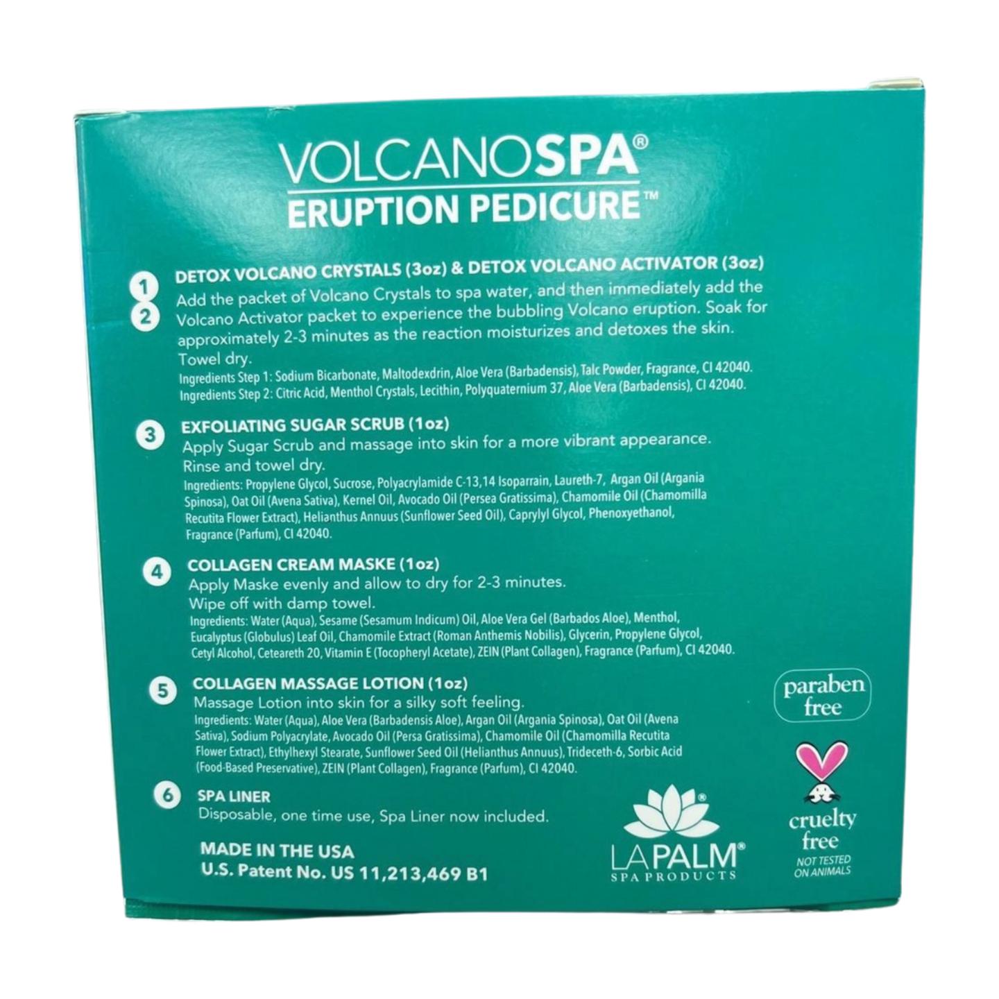 Volcano Spa. 6-Step Spa In A box With Bubbling & Fizzing. Green Tea and Aloe Vera