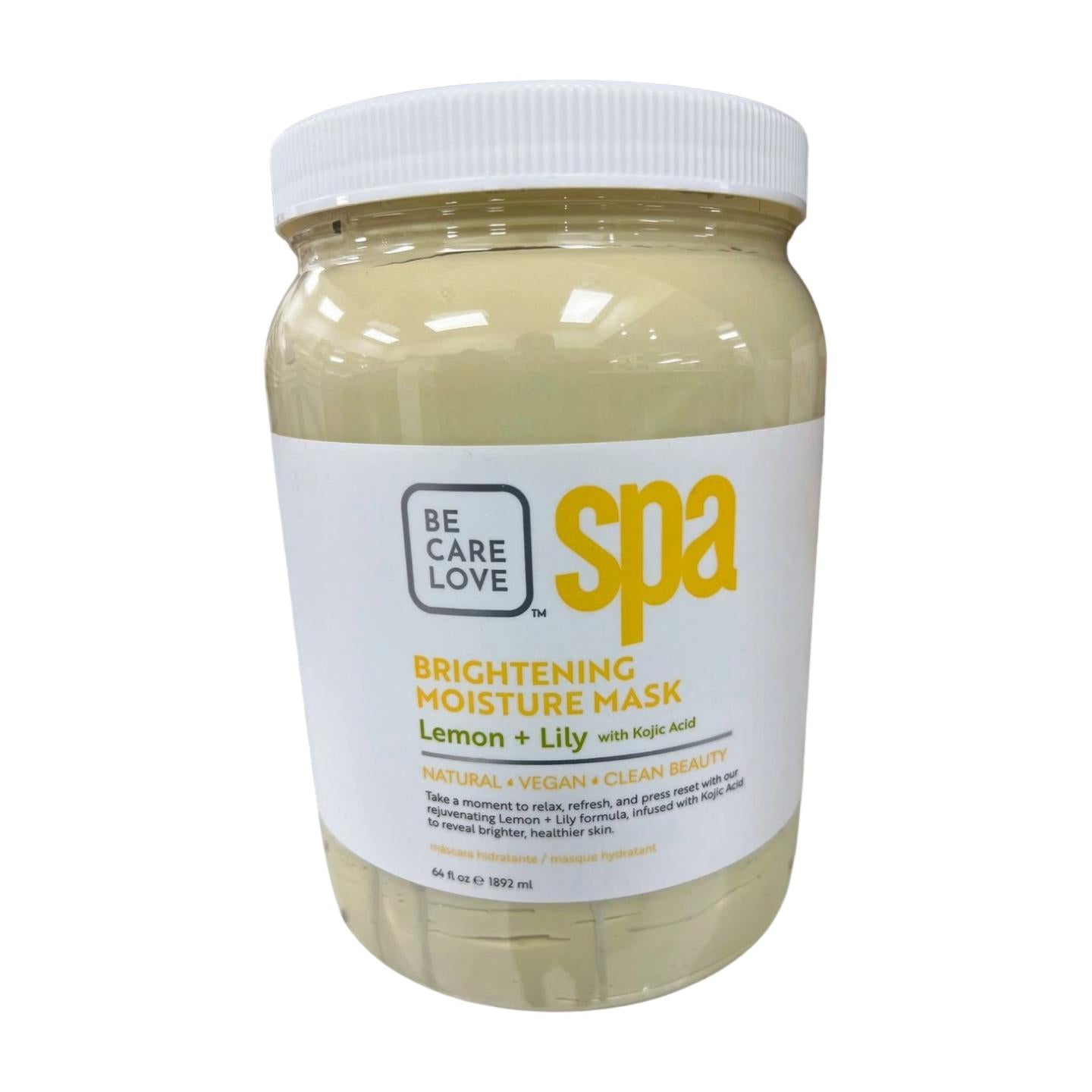Be Care Love Moisture Face Mask, Lemon and Lily, Natural Vegan, 64 Fl Oz