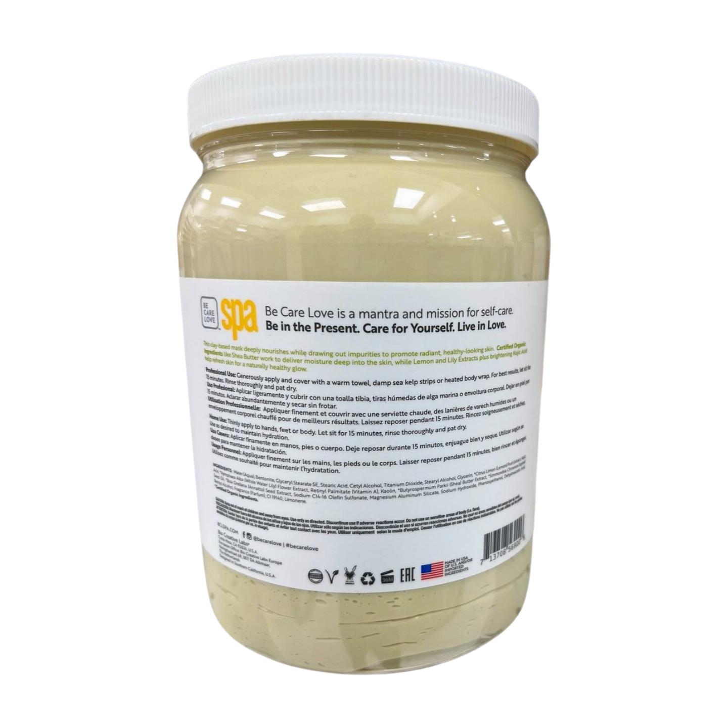 Be Care Love Moisture Face Mask, Lemon and Lily, Natural Vegan, 64 Fl Oz