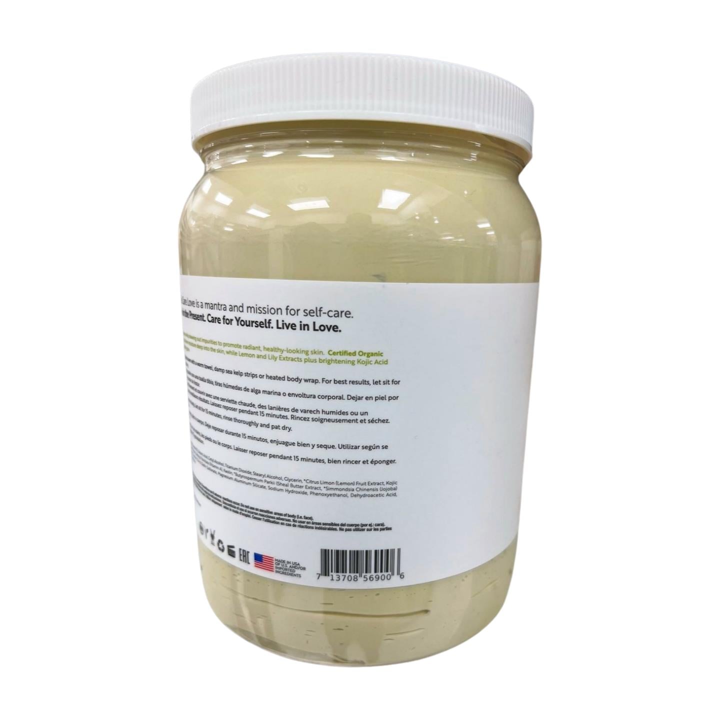 Be Care Love Moisture Face Mask, Lemon and Lily, Natural Vegan, 64 Fl Oz