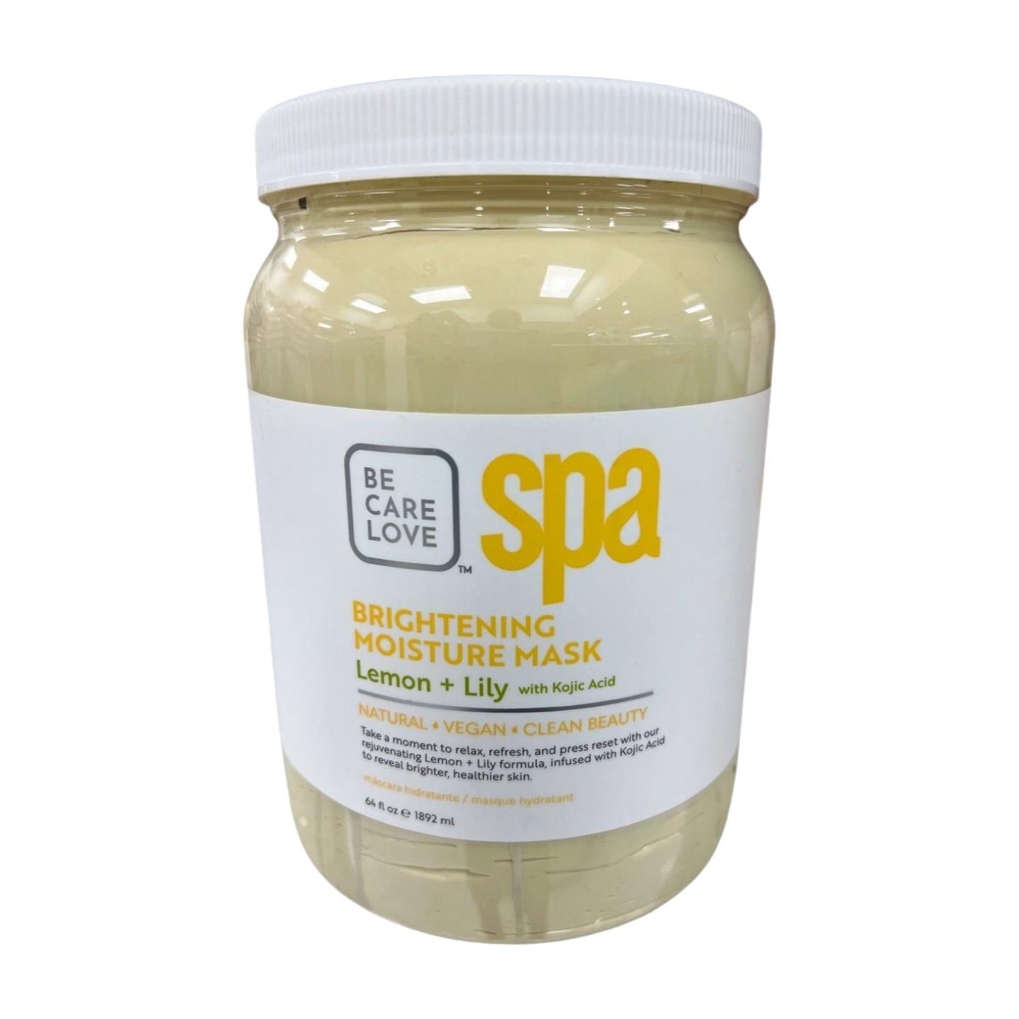 Be Care Love Moisture Face Mask, Lemon and Lily, Natural Vegan, 64 Fl Oz