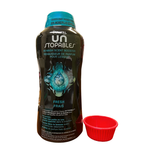 Downy Unstopables In-Wash Scent Booster, 1.13 kg (2.4 lb), 30% More Beads + LuxuryDelight Cup (Color May Vary)