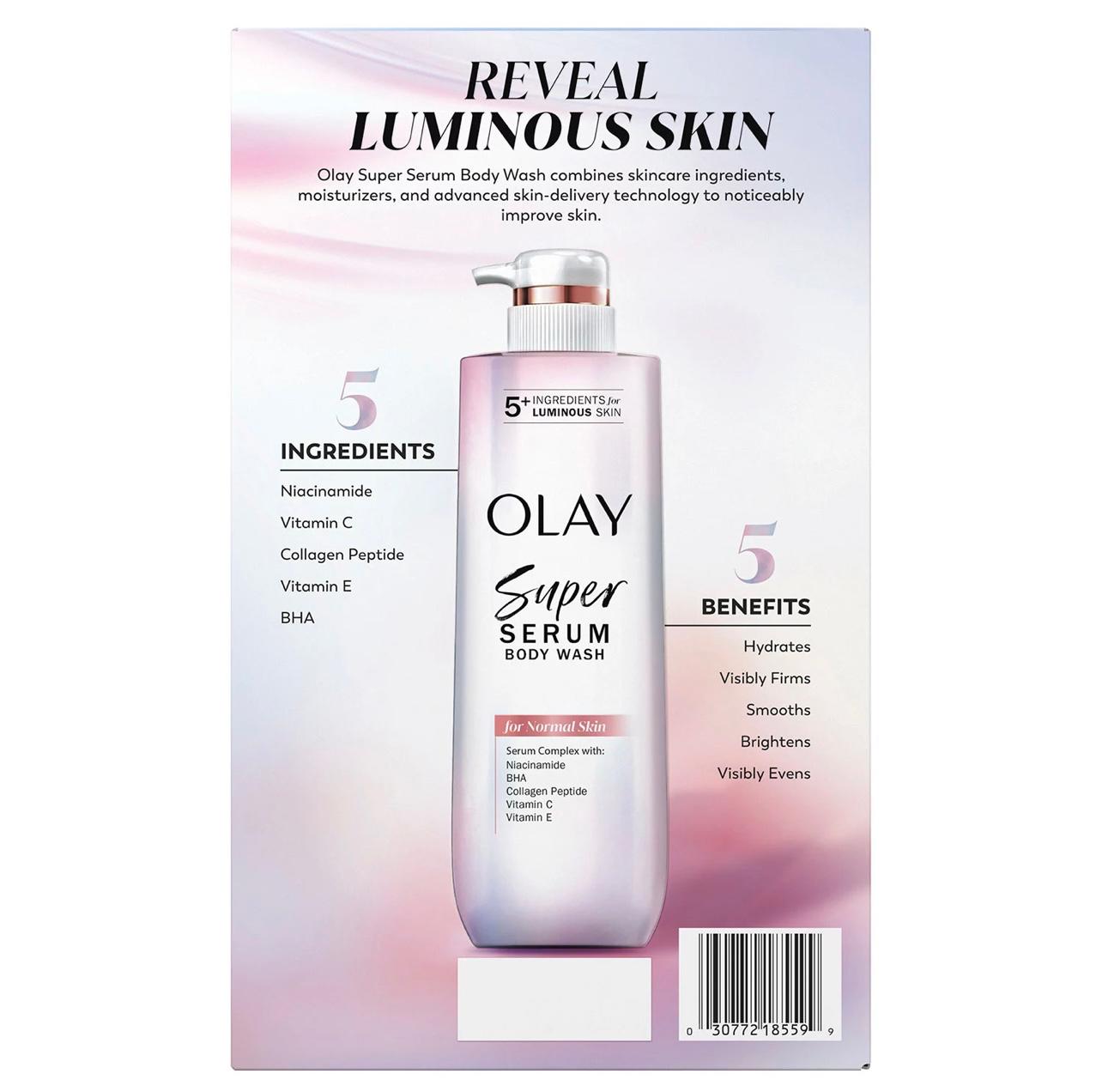 Olay Super Serum Body Wash, 18.5 fl. oz., 2 pk