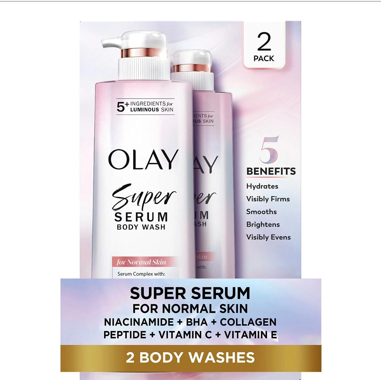 Olay Super Serum Body Wash, 18.5 fl. oz., 2 pk