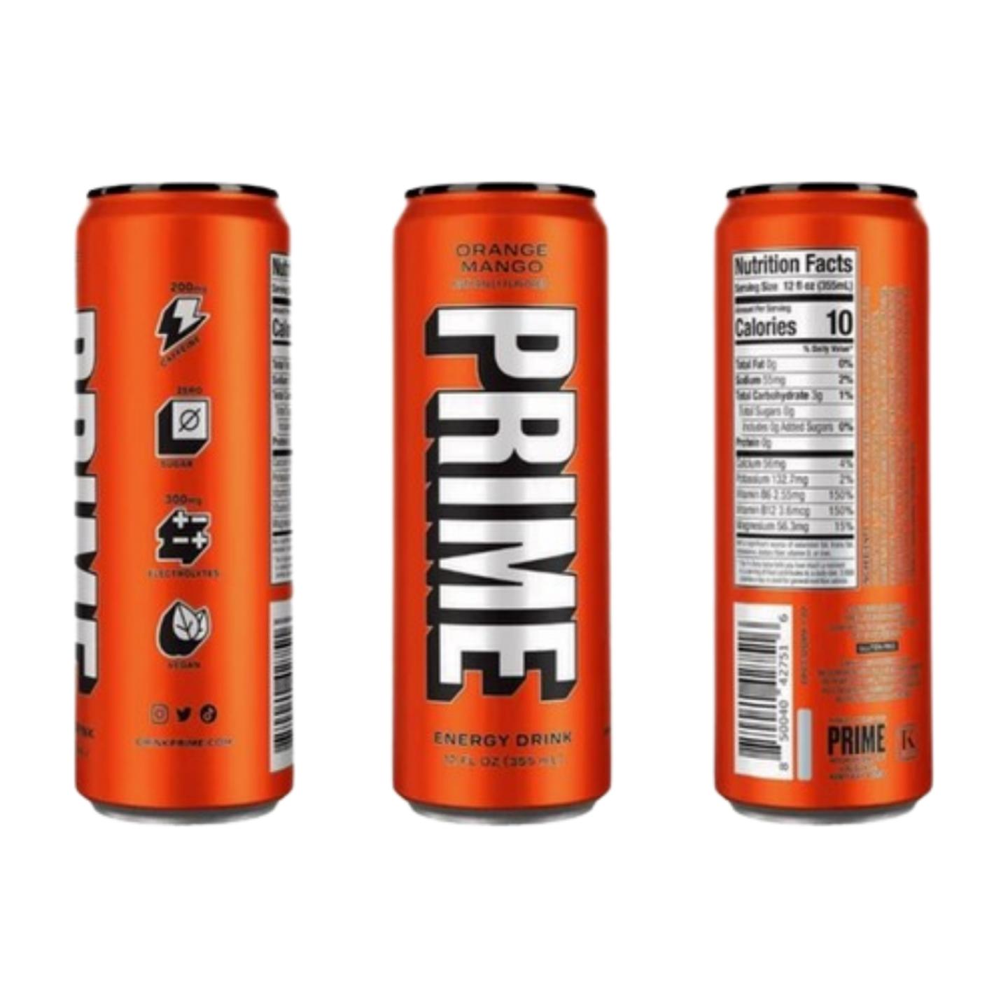 Prime Energy Drink by Logan Paul & KSI, Naturally Flavored, 200mg Caffeine, Zero Sugar, 300mg Electrolytes, Vegan, 12 Fl Oz, Variety Pack of 12
