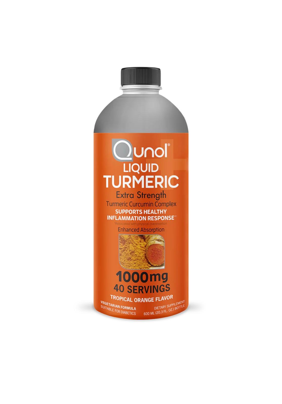 Qunol Liquid Turmeric Curcumin with Black Pepper, 1000mg, Extra Strength, Joint Health, 30.4 Fl Oz, 60 Servings
