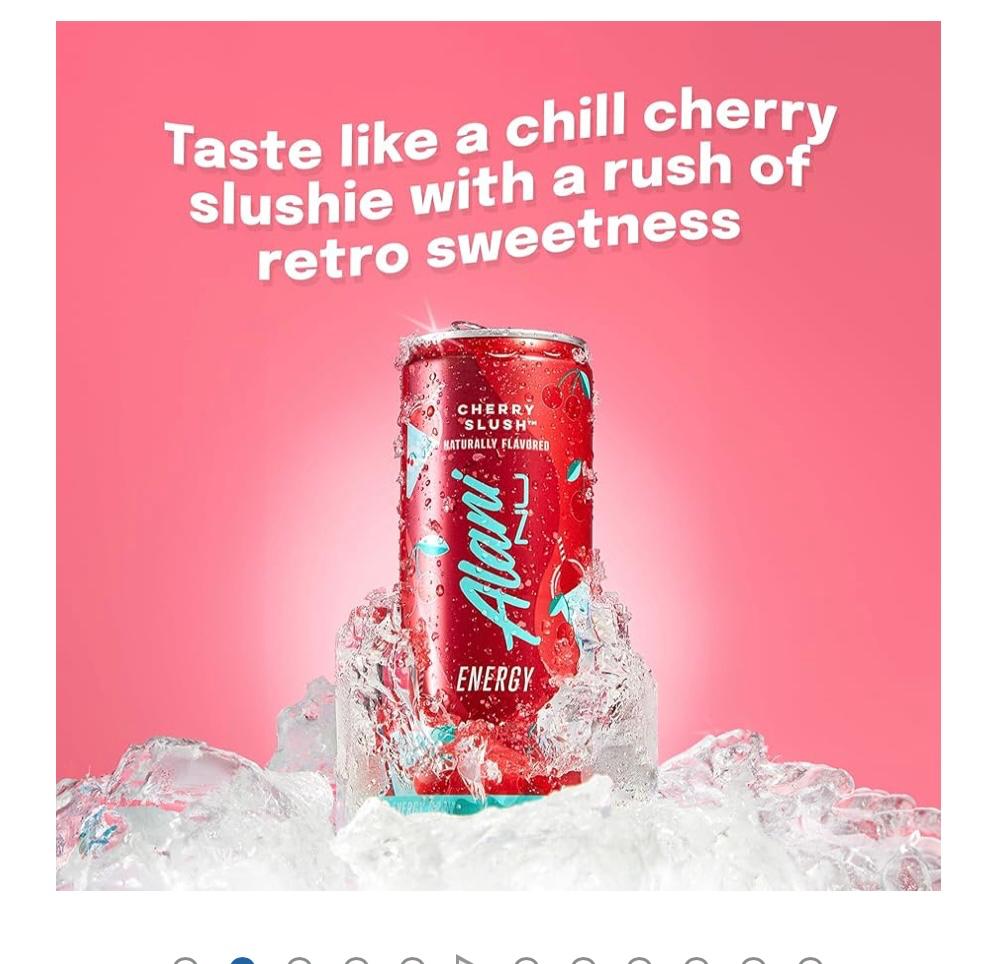 Alani Nu Cherry Slush 12 Fl Oz Cans (10 Pack)