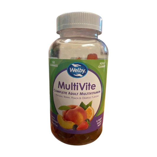 Multivite Complete Adult Multivitamin, Natural Berry, Peach and Orange Flavors, Dietary Supplement, Gluten-Free, 150 Gummies, Fruity