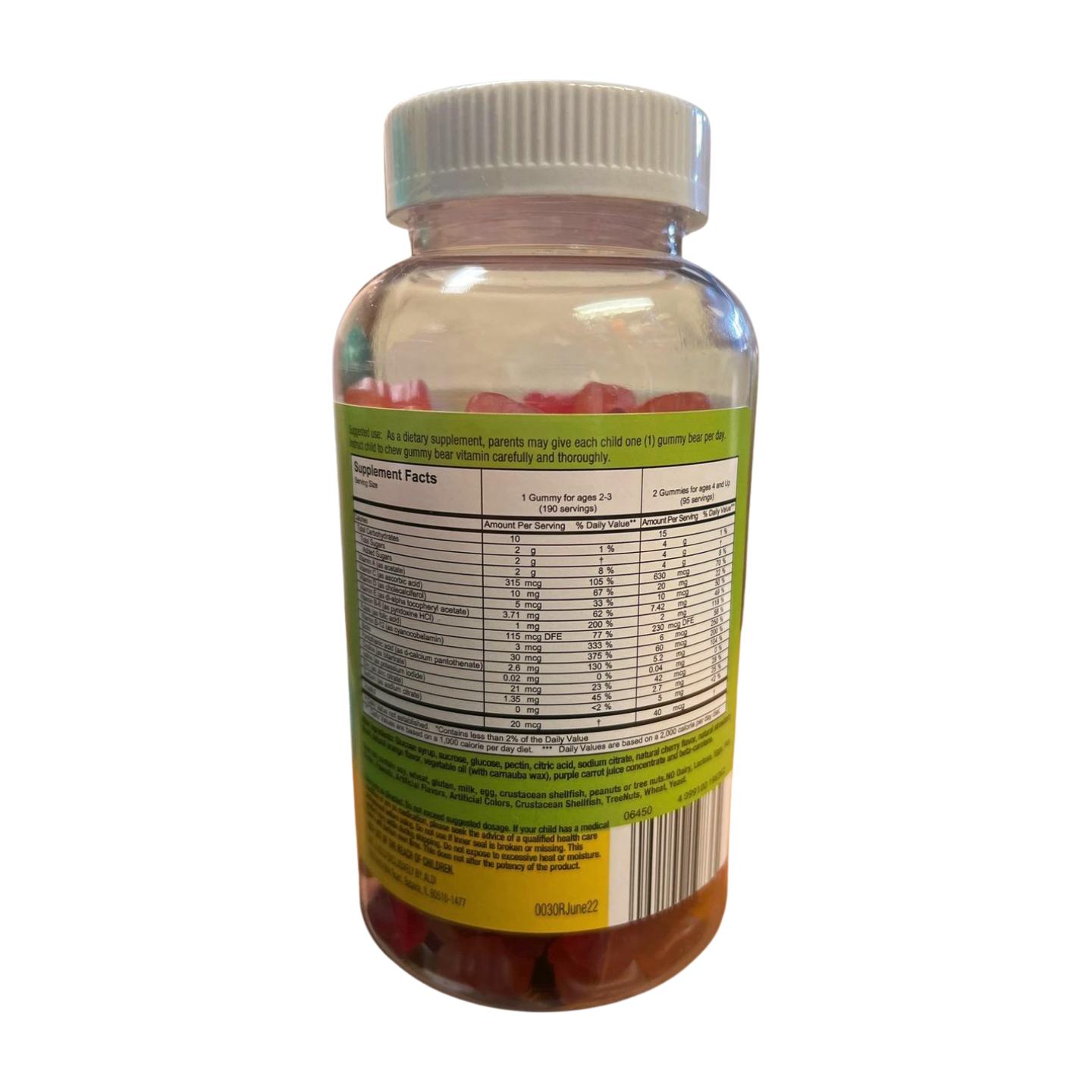 Adult & Children's Complete Multivitamin Gummies, Natural Berry, Cherry & Citrus Flavors, 150 & 190 Count, Gluten Free