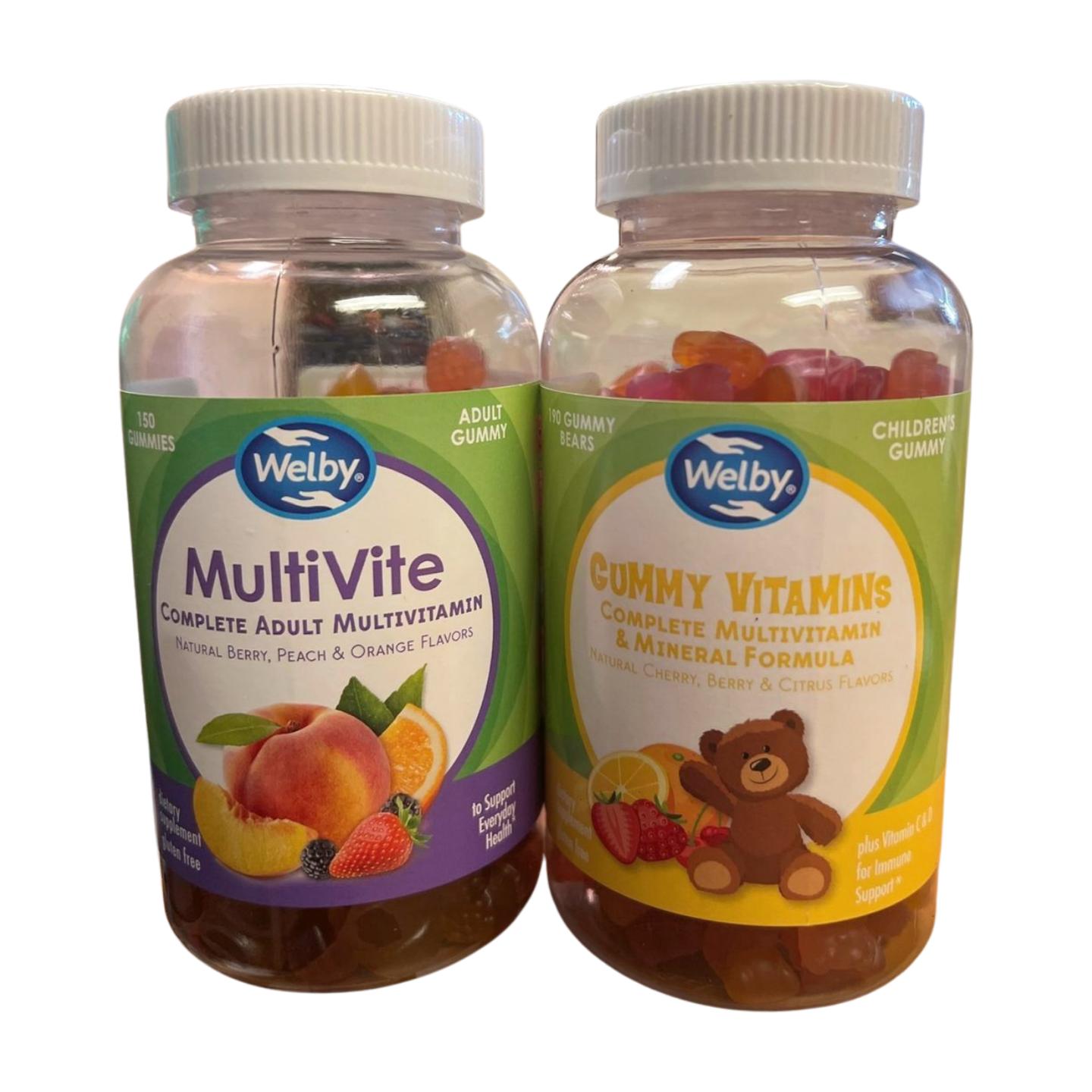 Adult & Children's Complete Multivitamin Gummies, Natural Berry, Cherry & Citrus Flavors, 150 & 190 Count, Gluten Free