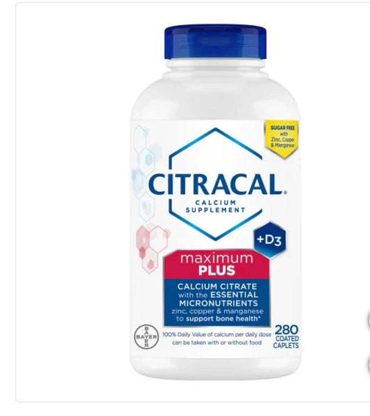 Citracal Calcium Supplement with Zinc, Copper & Manganese, 280 Caplets