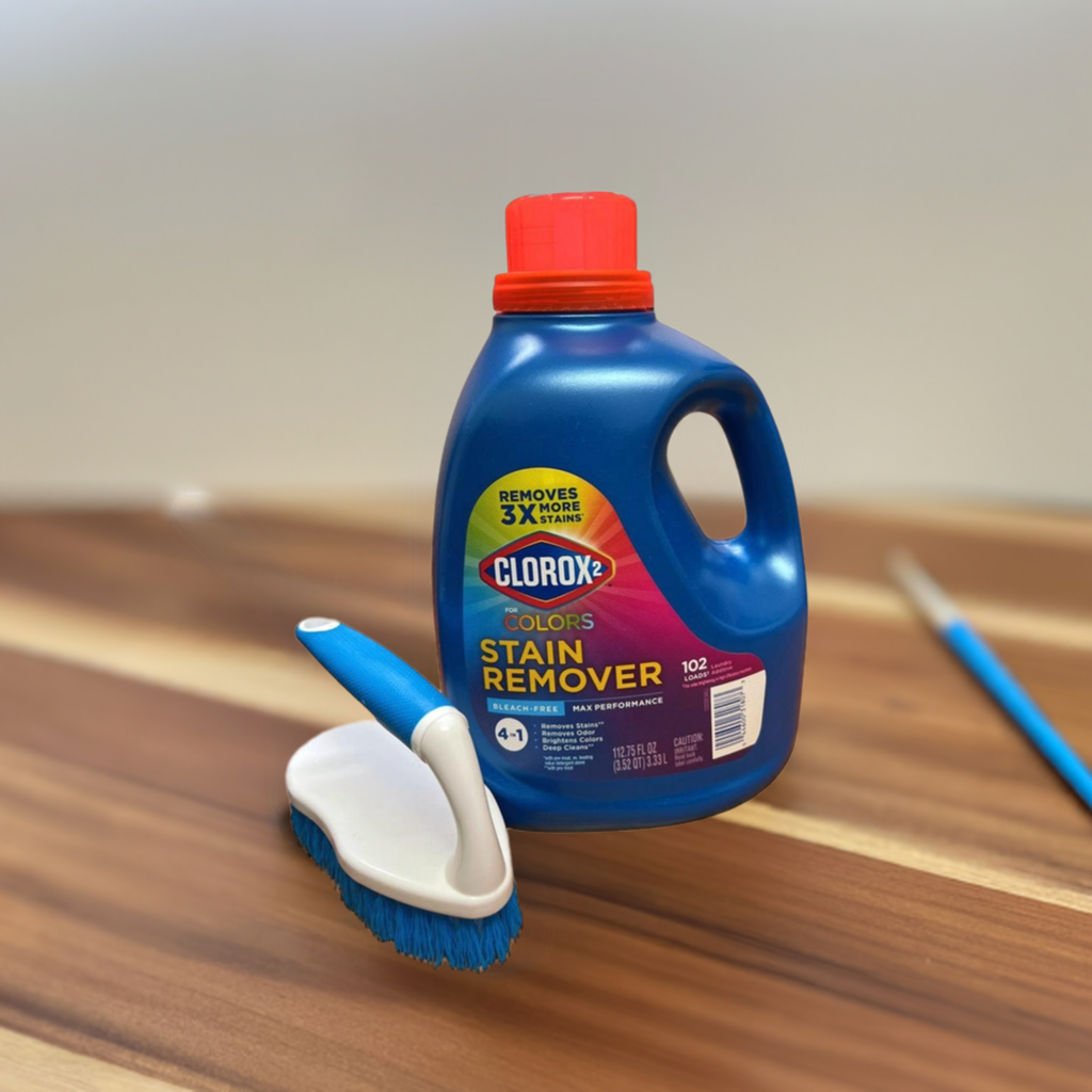 Clorox Max Performance Bleach-Free Stain Remover & Color Brightener, 112.75 Fl Oz, 102 Loads + Free Laundry Cleaning Brush