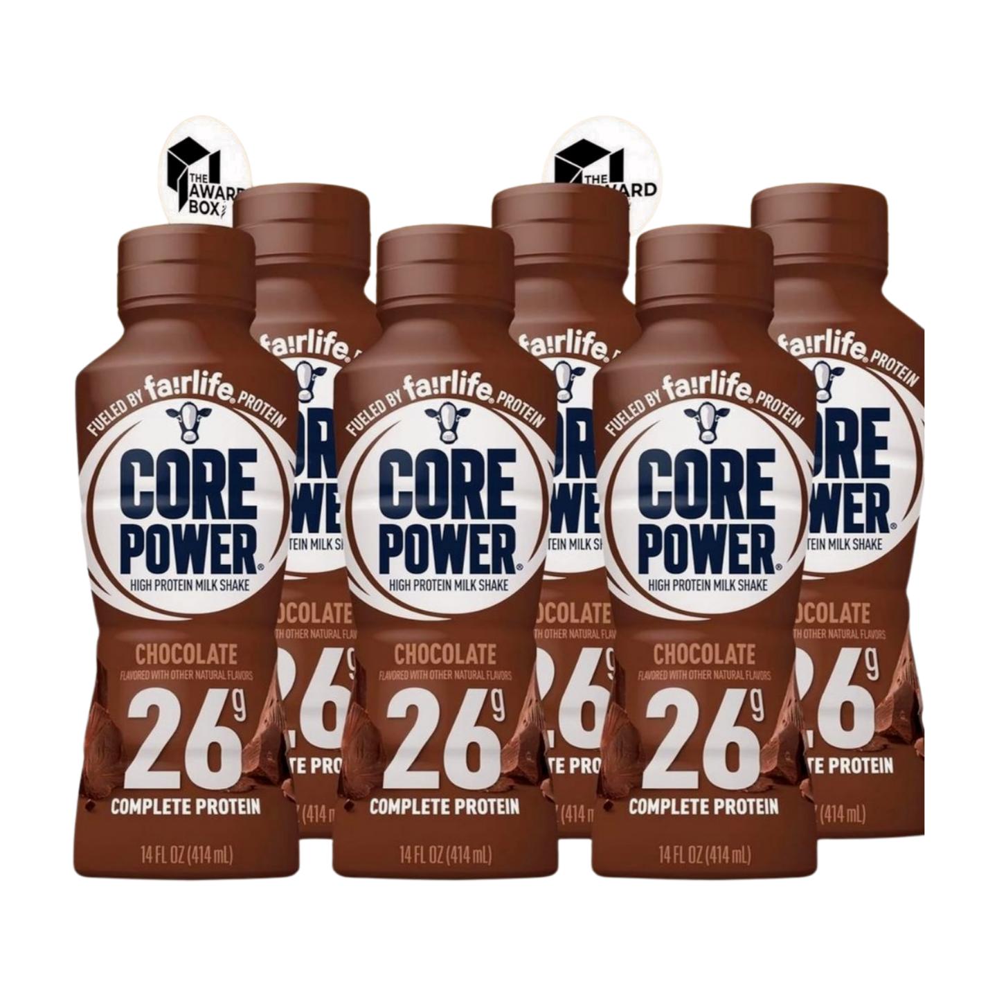 Core Power Fairlife High Protein Shakes, 26g Protein, Chocolate Flavor, 14 Oz, 6-Pack