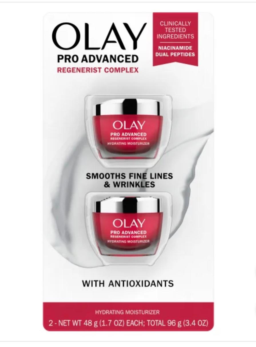 Olay Pro Advanced Regenerist Complex Hydrating Moisturizer, 1.7 oz, 2-pack