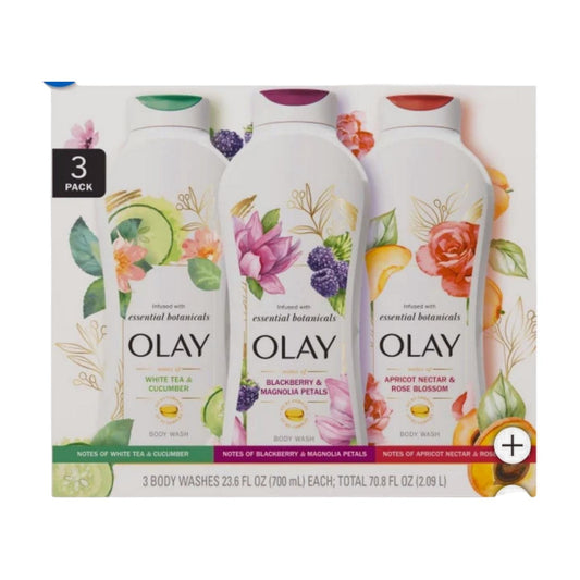 Olay Essential Botanical Body Wash, 23.6 oz, Pack of 3