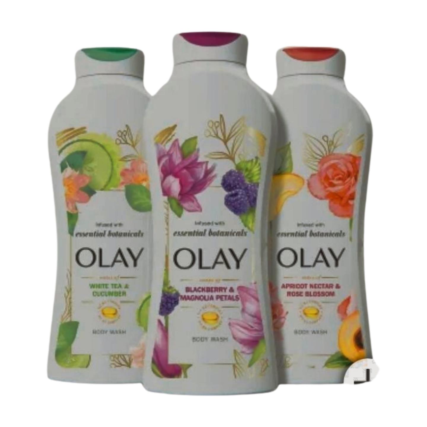 Olay Essential Botanical Body Wash, 23.6 oz, Pack of 3