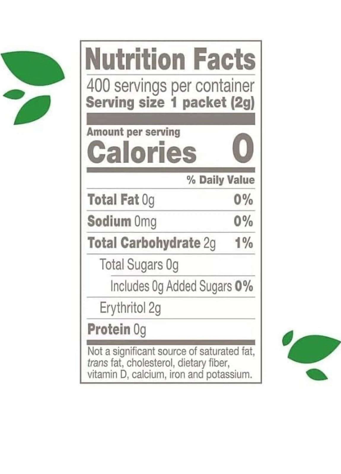 Truvia Original Calorie-Free Stevia Sweetener, 400 Packets